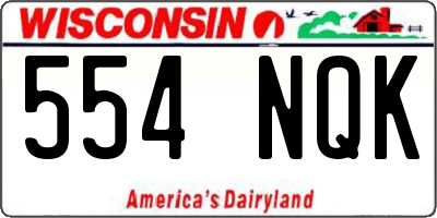WI license plate 554NQK