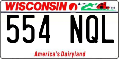 WI license plate 554NQL