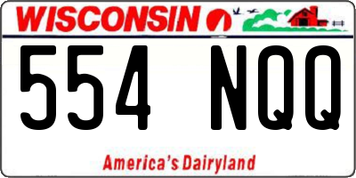 WI license plate 554NQQ
