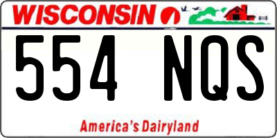 WI license plate 554NQS