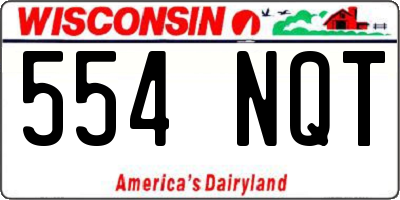 WI license plate 554NQT