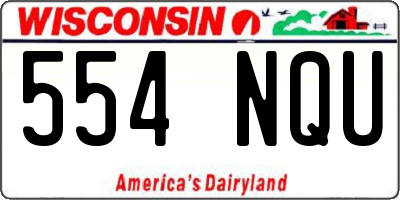 WI license plate 554NQU