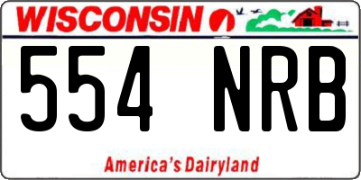 WI license plate 554NRB