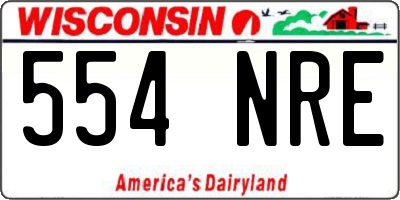 WI license plate 554NRE