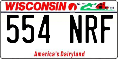 WI license plate 554NRF