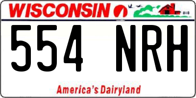 WI license plate 554NRH