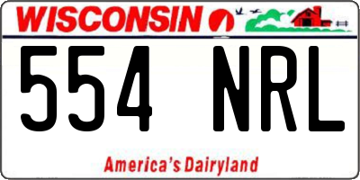 WI license plate 554NRL
