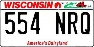 WI license plate 554NRQ