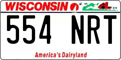 WI license plate 554NRT