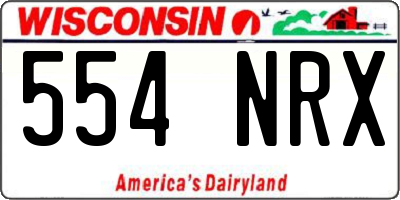 WI license plate 554NRX