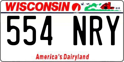 WI license plate 554NRY
