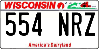 WI license plate 554NRZ