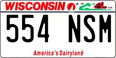 WI license plate 554NSM