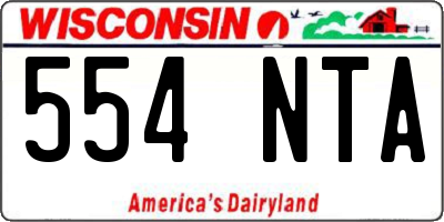 WI license plate 554NTA