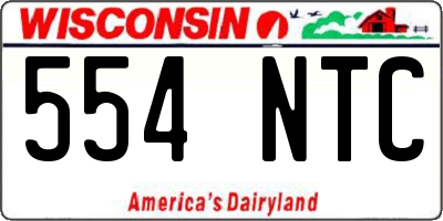 WI license plate 554NTC