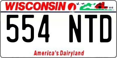 WI license plate 554NTD