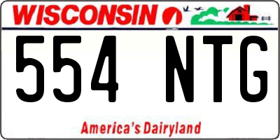 WI license plate 554NTG