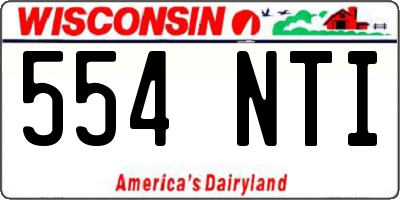 WI license plate 554NTI