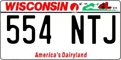 WI license plate 554NTJ