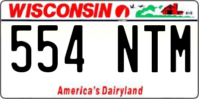 WI license plate 554NTM
