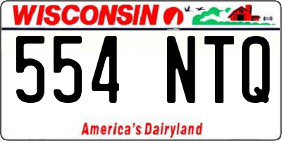 WI license plate 554NTQ