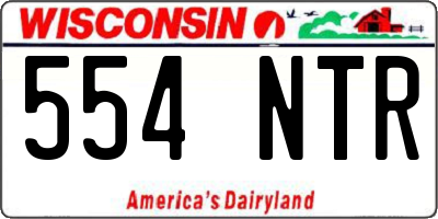 WI license plate 554NTR