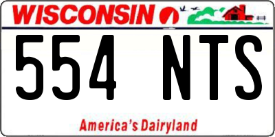 WI license plate 554NTS