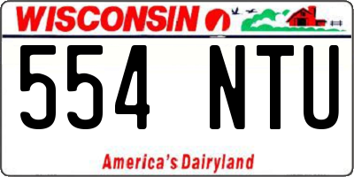 WI license plate 554NTU