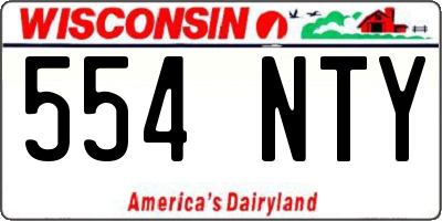 WI license plate 554NTY