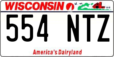 WI license plate 554NTZ