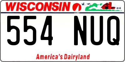 WI license plate 554NUQ