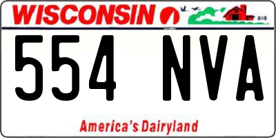 WI license plate 554NVA