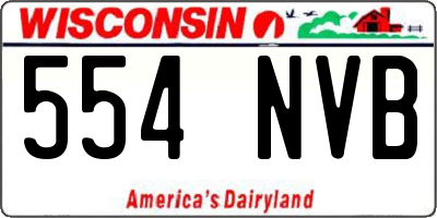 WI license plate 554NVB