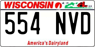 WI license plate 554NVD