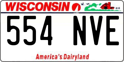 WI license plate 554NVE