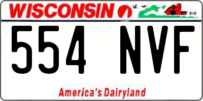 WI license plate 554NVF