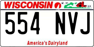 WI license plate 554NVJ