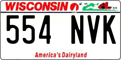 WI license plate 554NVK
