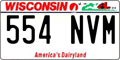 WI license plate 554NVM