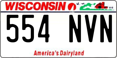 WI license plate 554NVN