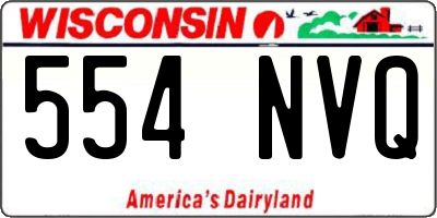 WI license plate 554NVQ