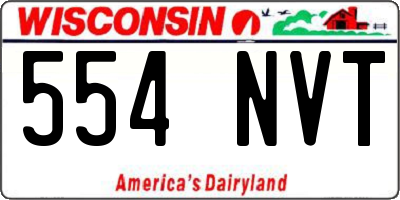 WI license plate 554NVT