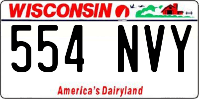 WI license plate 554NVY