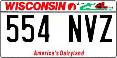 WI license plate 554NVZ