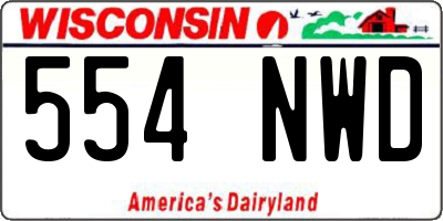 WI license plate 554NWD