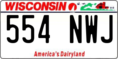 WI license plate 554NWJ