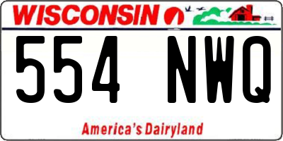 WI license plate 554NWQ