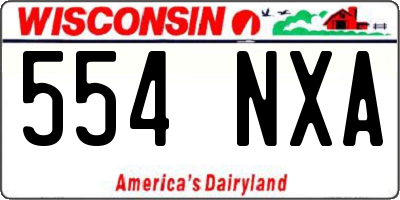 WI license plate 554NXA