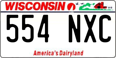 WI license plate 554NXC