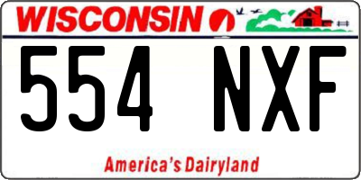 WI license plate 554NXF